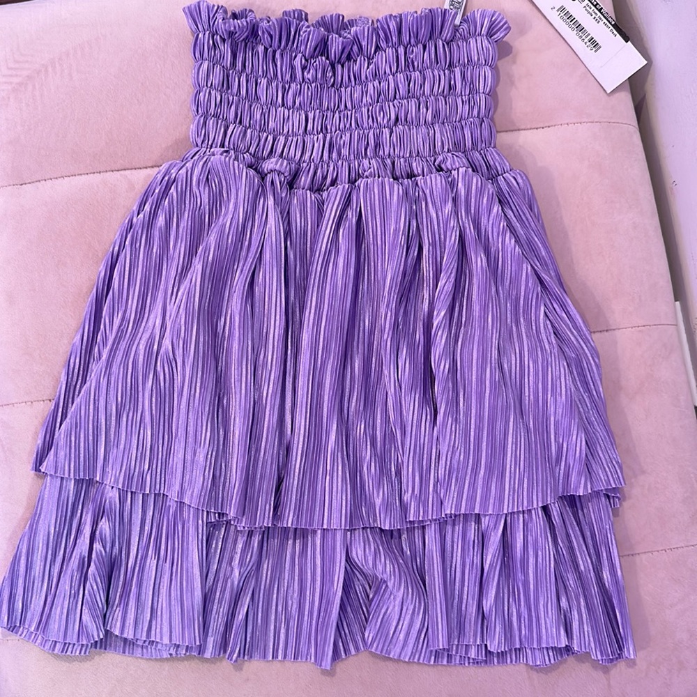 house of Wallace: Isla two tier skirt dark purple XXS